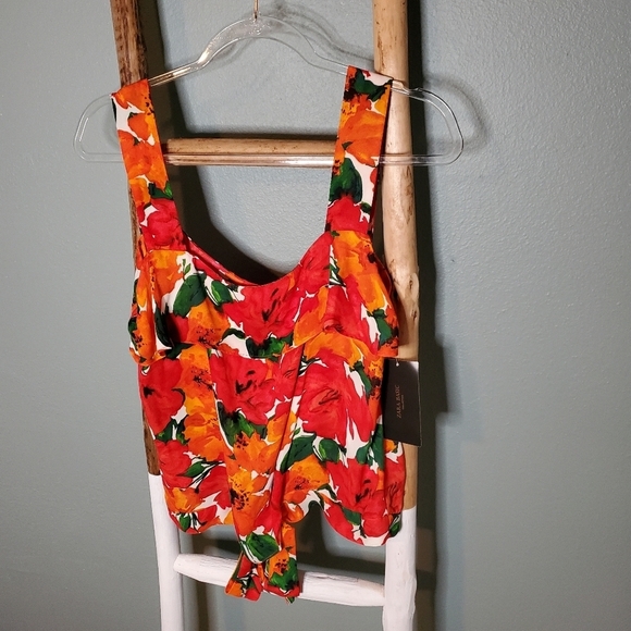 NWT Zara floral top size L - Picture 4 of 7